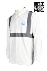 D165 訂做反光帶Polo衫 設計安全反光帶衫  訂做長袖反光帶制服  工業制服供應商HK